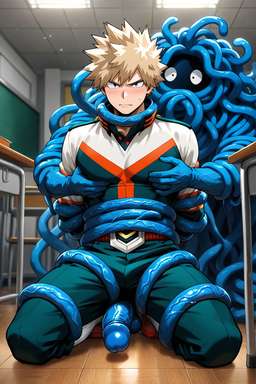 Ultra Detailed, Messy, My Hero Academia Highs Uniform ゲイAIポルノ