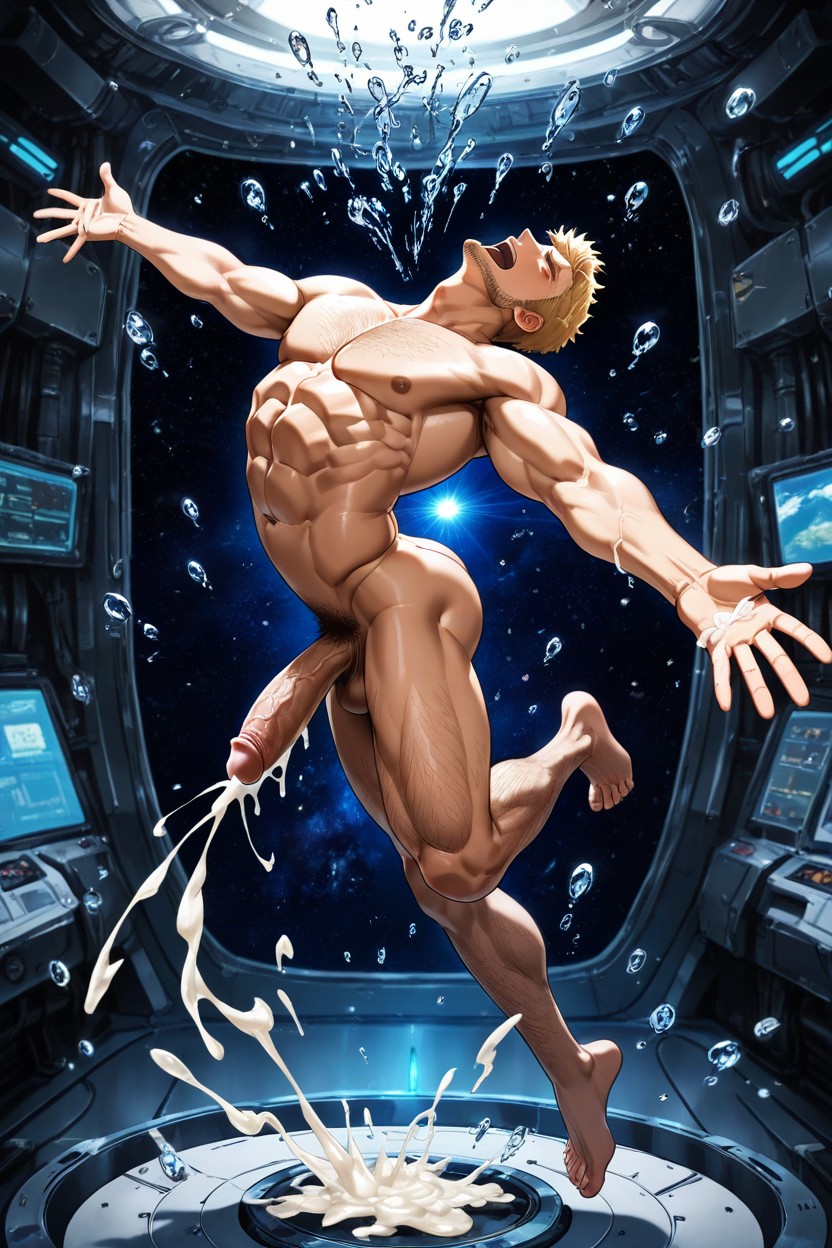 Curved Back, Space Ship, Hyper Cumshot ゲイAIポルノ