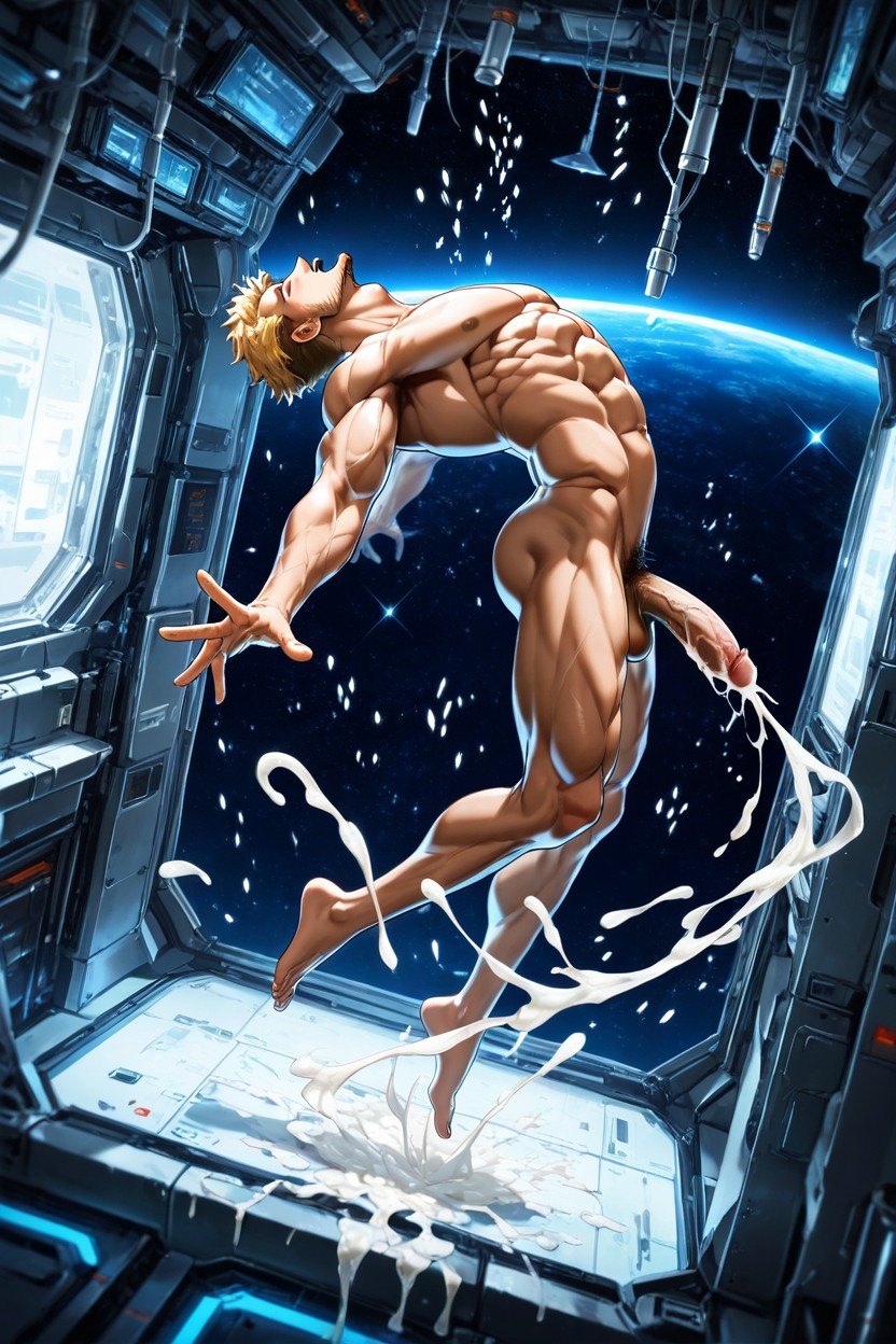 Balls Swinging, Spread Arms, Nude 게이 AI 포르노