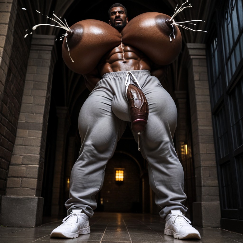 Extremely Large Ass, Full Body, Bottom Up AI Gay Porn