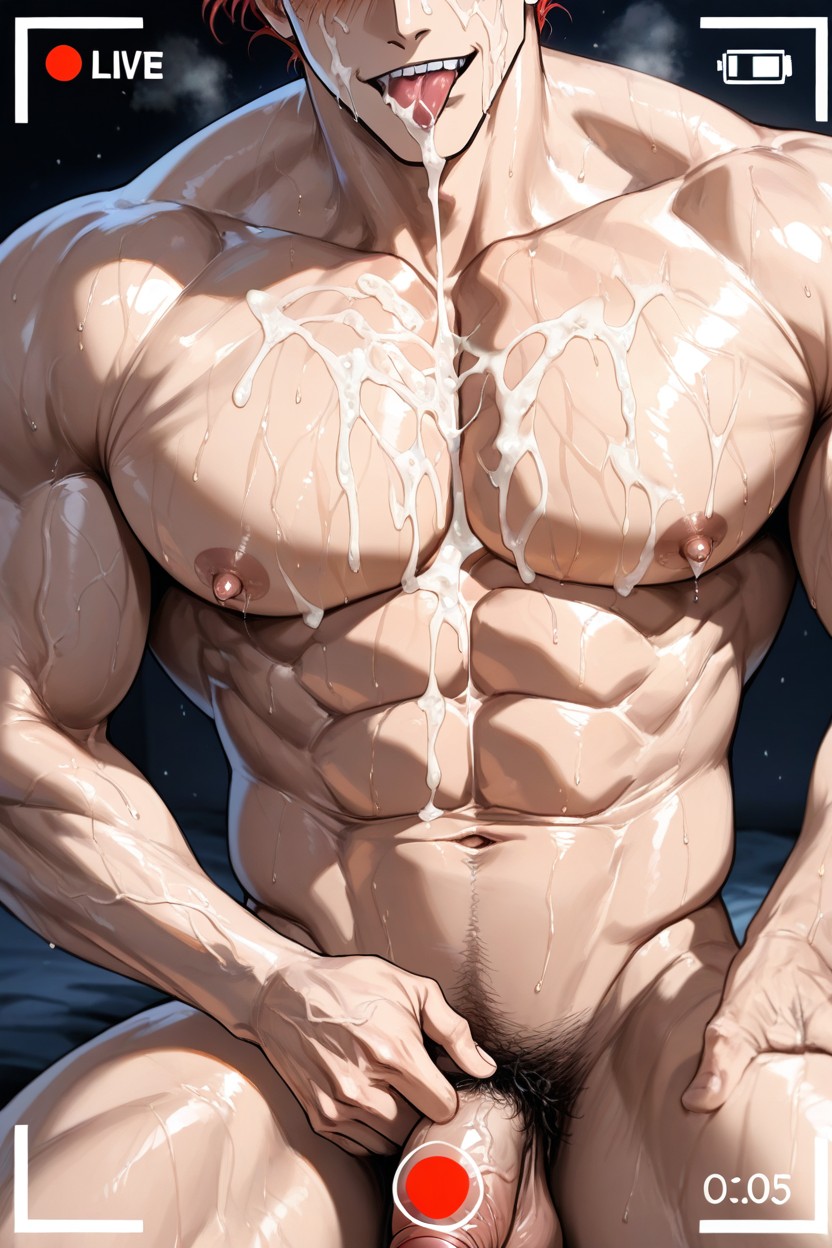 Hyper Messy Thick Cum All Over, Body Fat, Cum Squirting From Hisoka’s Mouth ゲイAIエロ