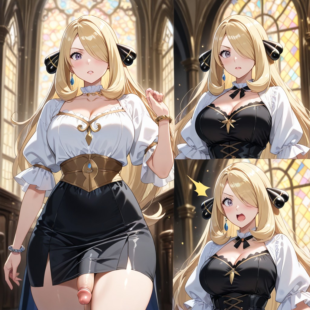 Elegant Long Platinum-blonde Hair Flowing, Sparkling Blue And Gold Light Swirling Around Her, Duo AI同性戀黃片