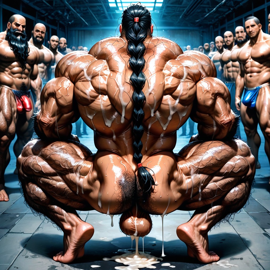 18+, Realistic Face, Handsome Huge Mighty Caveman Pornografia gay com IA