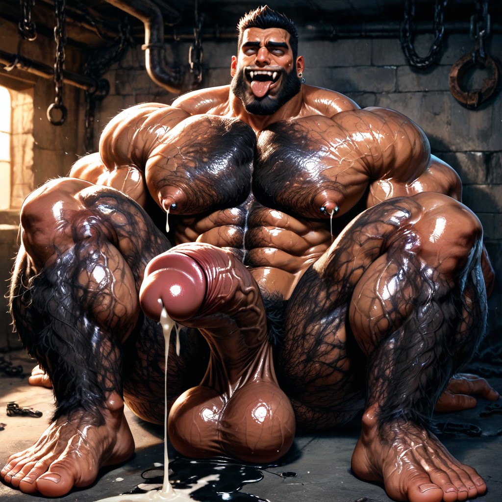 Bodybuilder, Muscular Neck, Detailed Muscles AI同性戀黃片