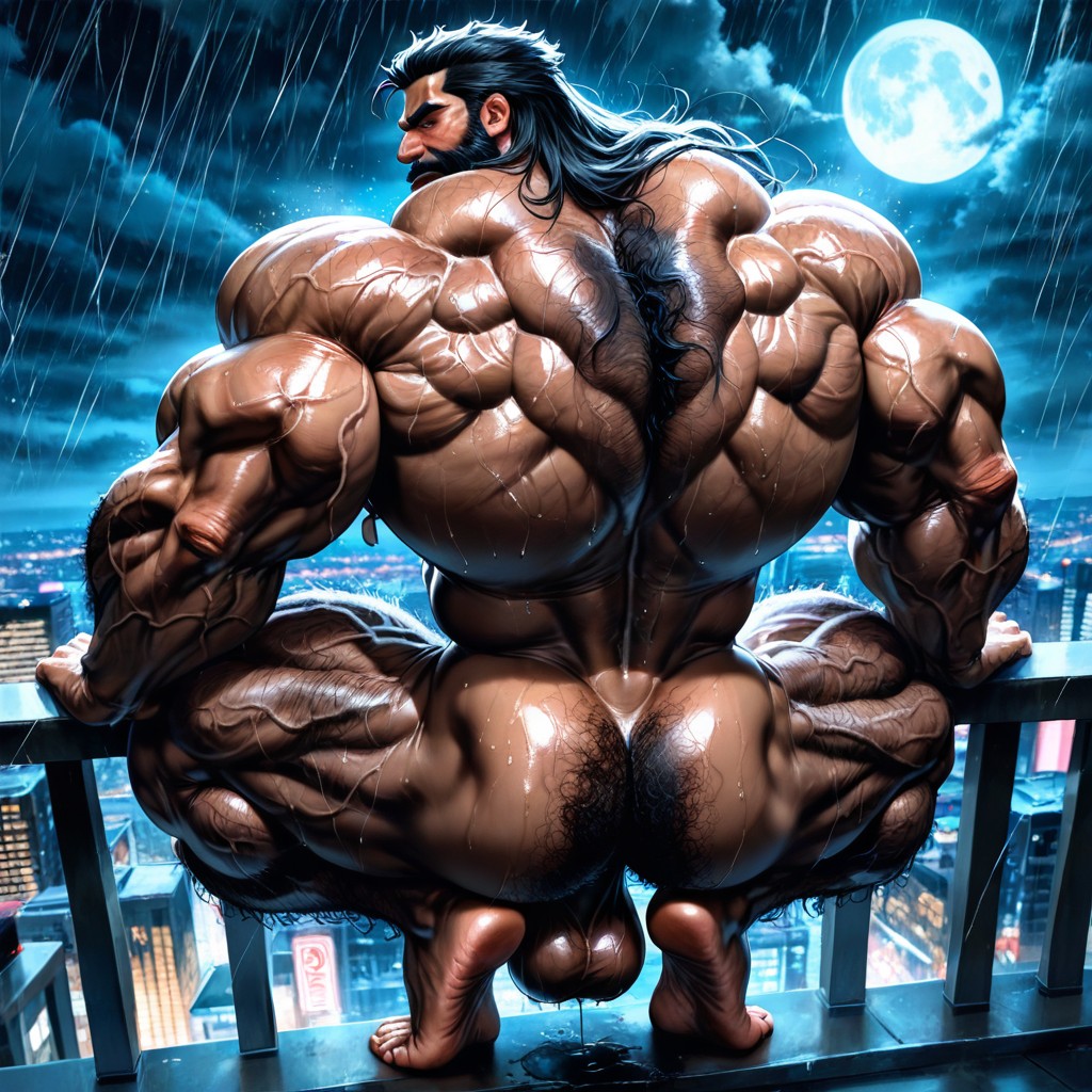 Veiny Muscles, Textured, Bodybuilder AI Gay Porn