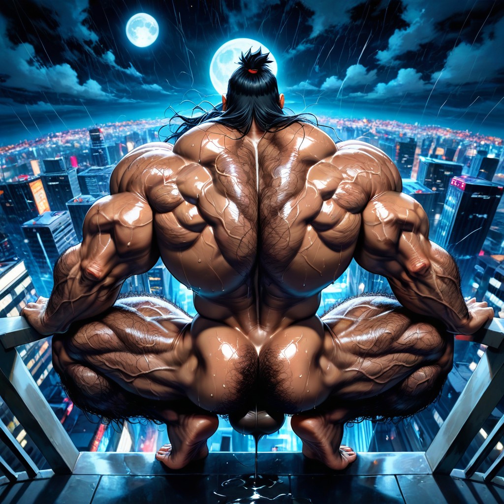 Showing Back, Balls Bigger Than Head, Hyper Hairy Body AI同性戀黃片