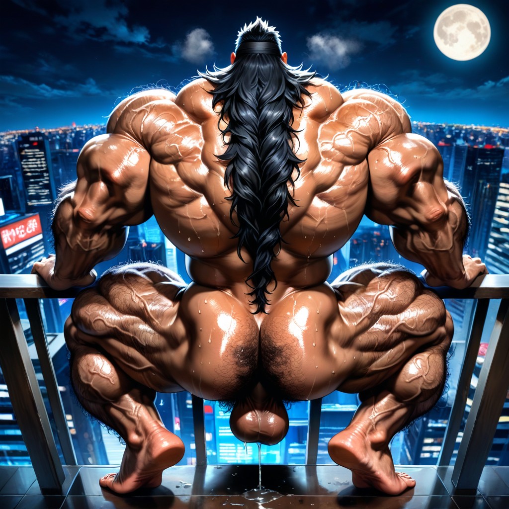 Hyper Hairy Body, Handsome Huge Mighty Daddy, Realistic Face Porno gay IA