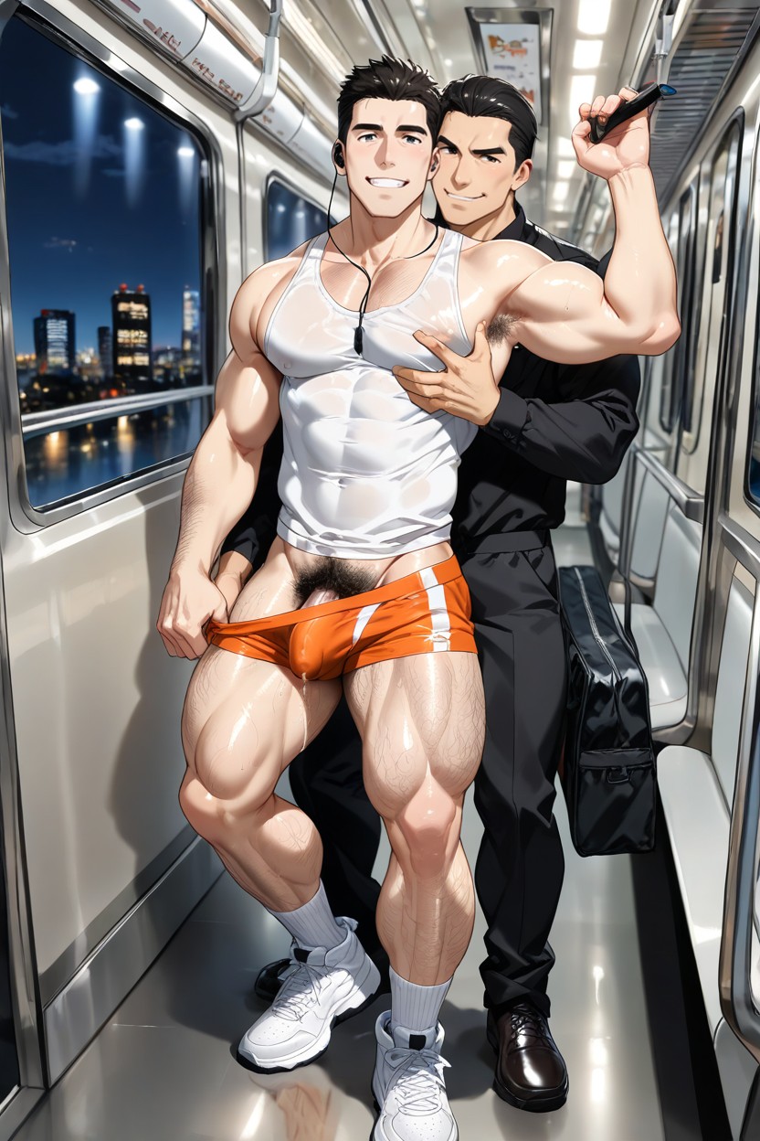 Orange Gym, Low-waist Orange Gym, Earphones AI同性戀黃片