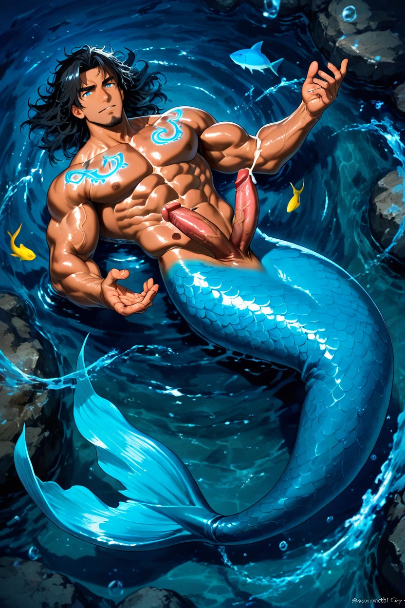 The Fish's Tail Is Smooth And Scaleless, -pack Muscles, Double Penis AI同性戀黃片