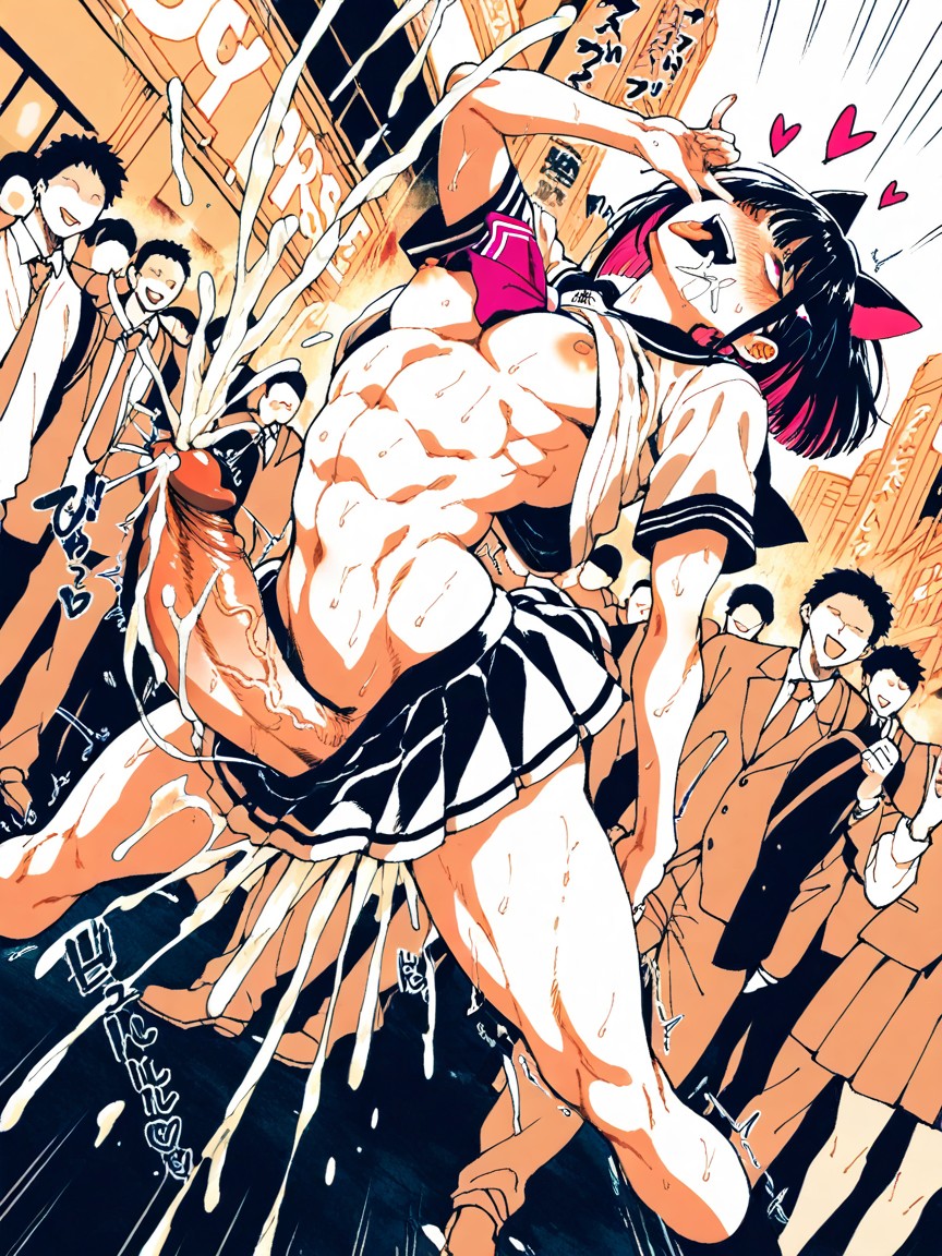 Gigantic Penis, Ultimate Size Growing Penis, Sailor Uniform ゲイAIポルノ