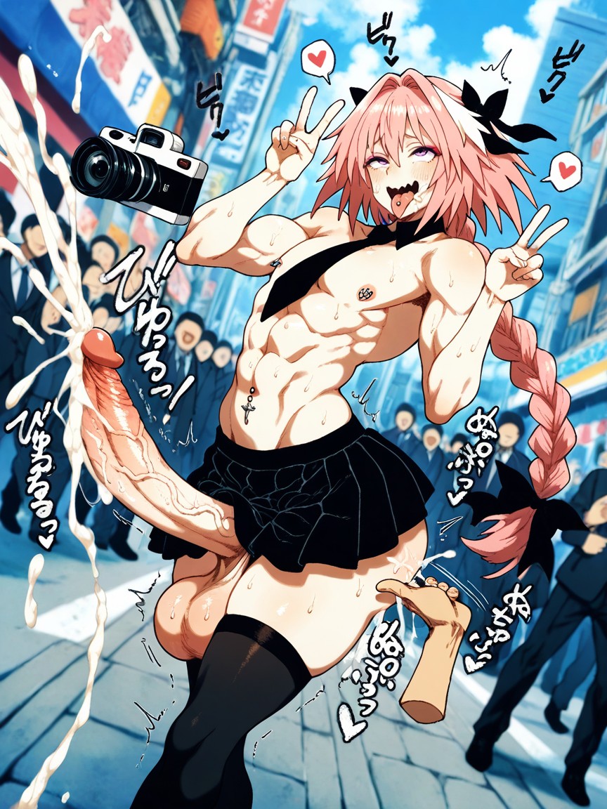 Dutch Angle, Belly Button Piercing, Topless ゲイAIポルノ