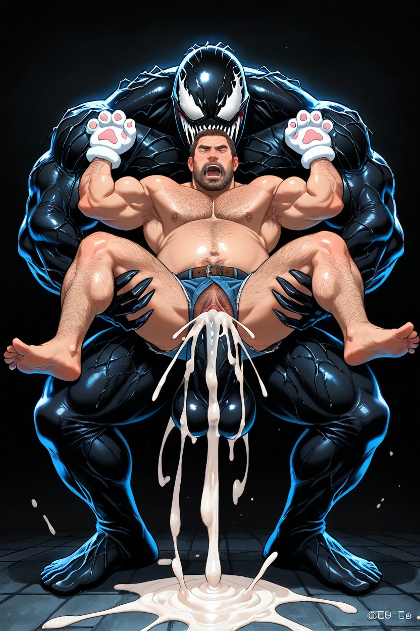 Intense Orgasm, Venom Behind His Back Bearded Eddie Brock, Hyper Cum 게이 AI 포르노