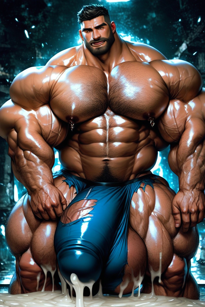 Huge Arms, Hyper Massive Growing Pecs, Naked Wet Skin AI同性恋黄片
