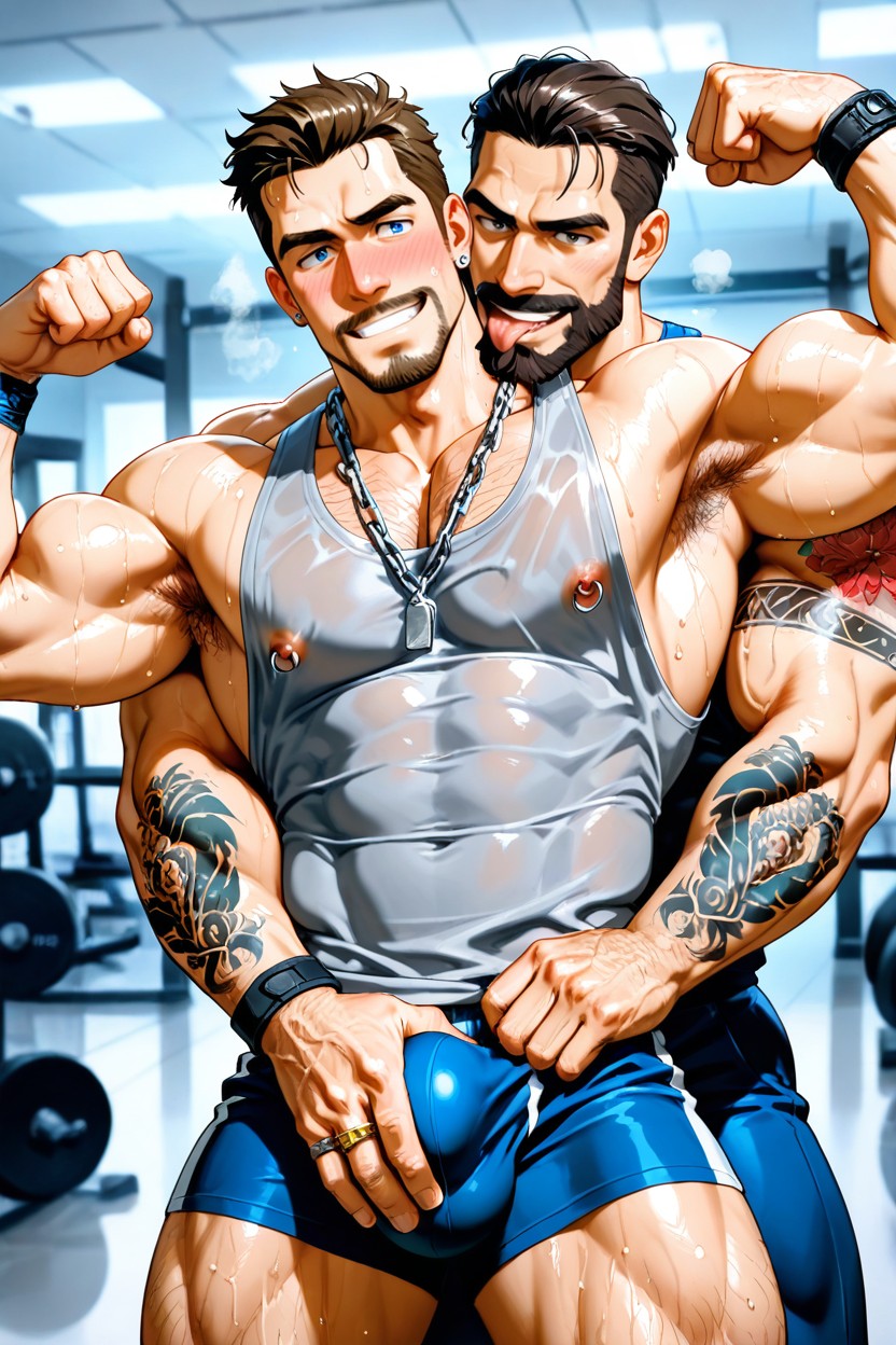 Chain Necklace, At The Gym, Sqeezable Art Not Naked AI同性戀黃片
