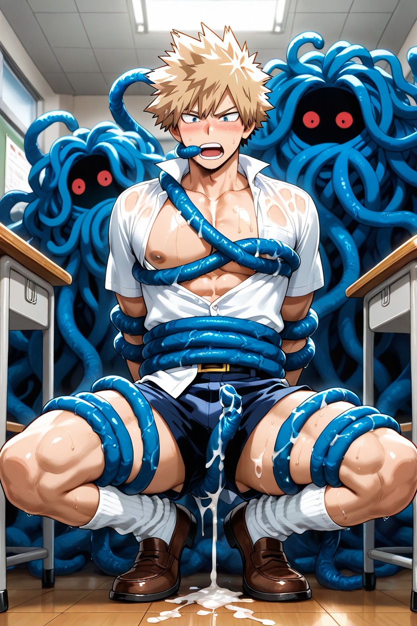 Surrounded By Dick Tentacles, Moaning, Sweaty 게이 AI 포르노