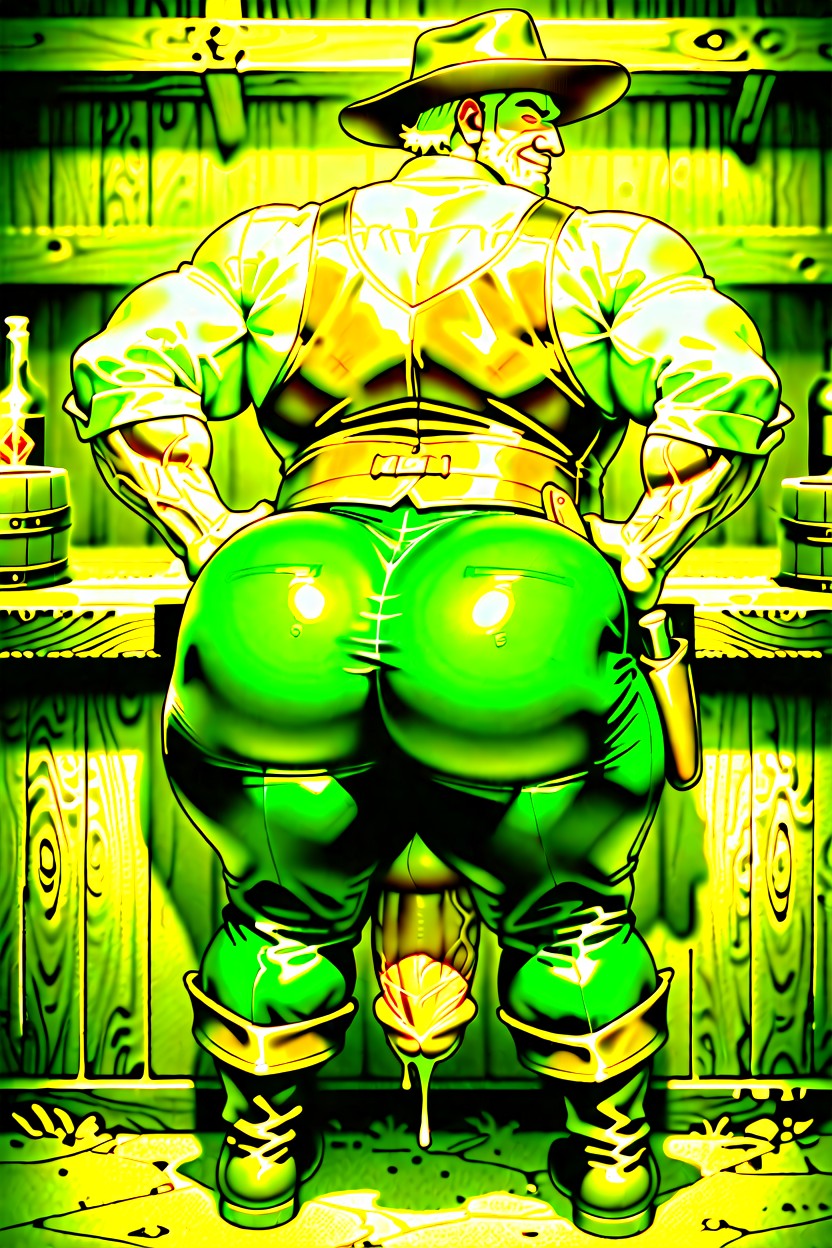 땀나는, 두꺼운 허벅지, Foreskin 게이 AI 포르노