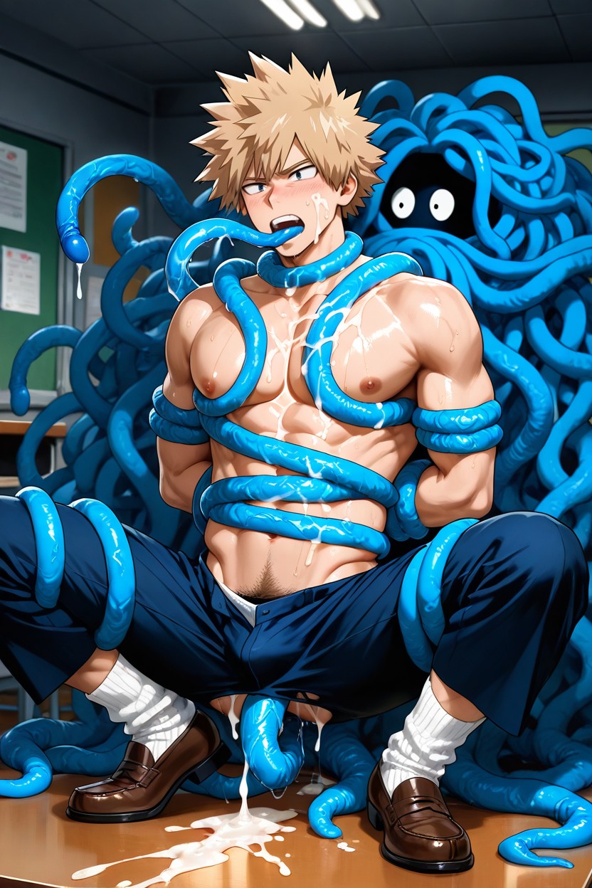 Tangrowth Tentacles Inside His Ripped Clothes, Face Sitting, Sweaty 게이 AI 포르노