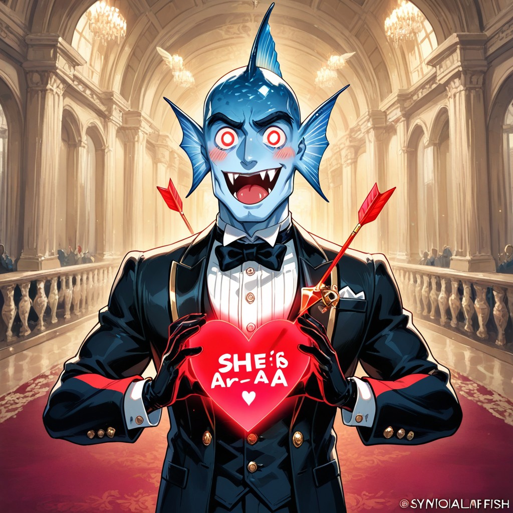 Anthrofish, A _cupid Flying Beside Him, Anthropomorphic Fish Porno IA Gay
