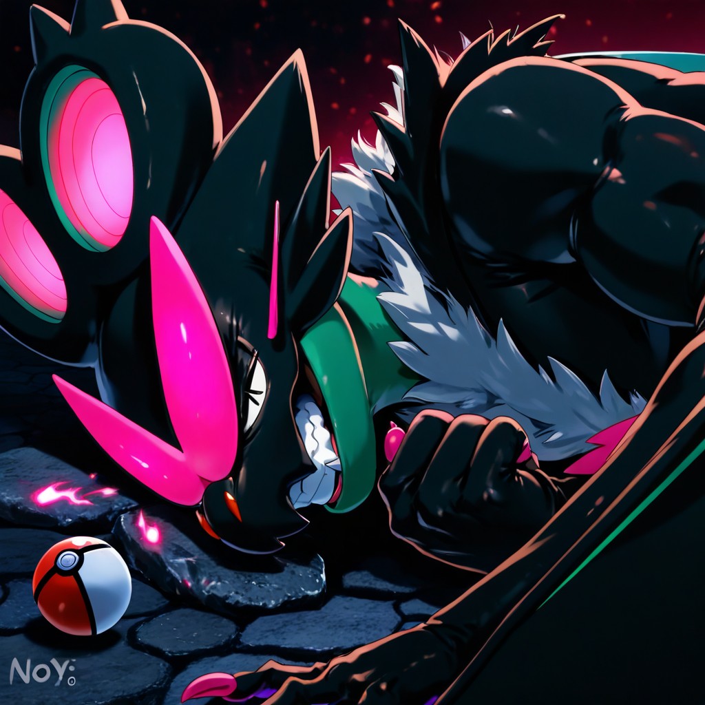 Pokémon Battle Aftermath, Noivern Lying On Side, 咬紧牙齿 AI同性戀黃片