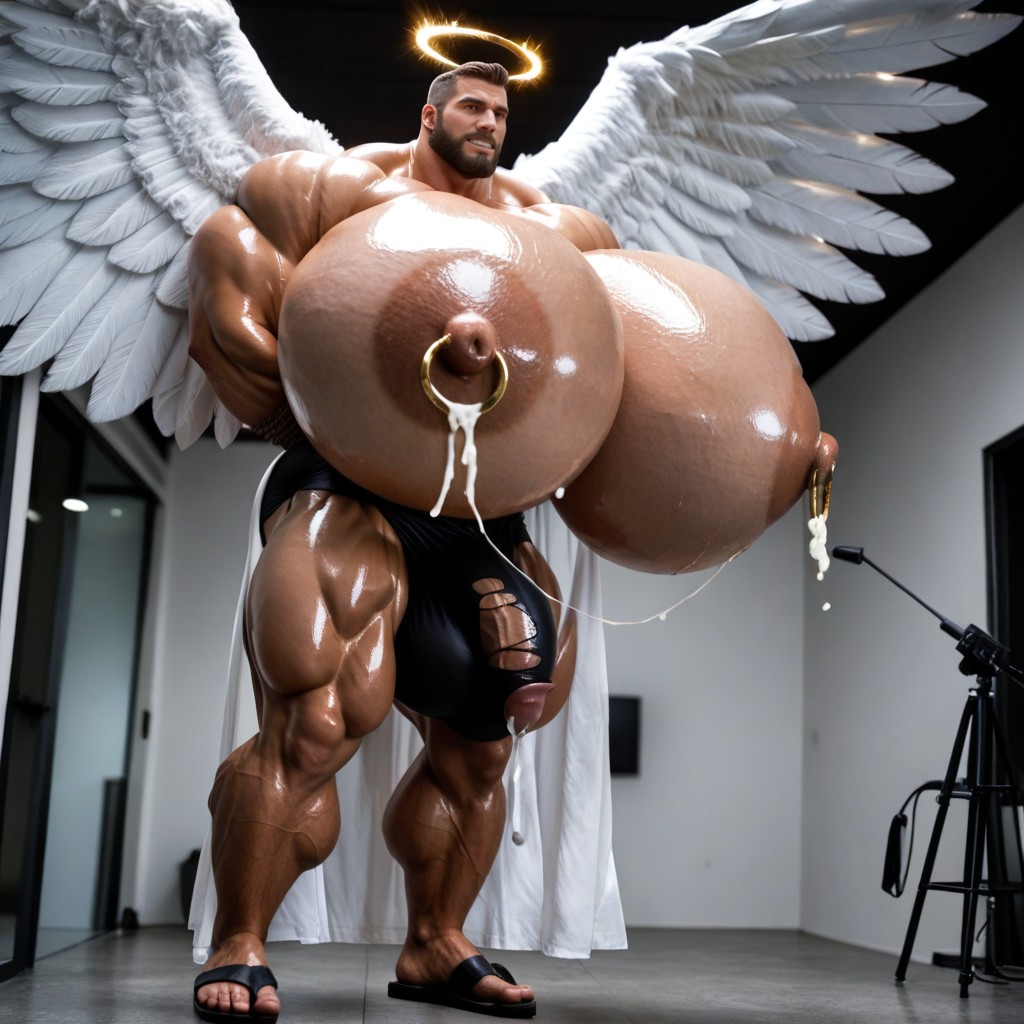 Extremely Large Ass, Bottom Up, Muscular AI Gay Porn