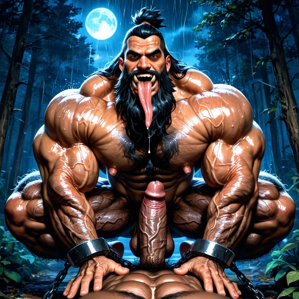 Huge Beard, Bodybuilder, Long Hair AI Gay Porn