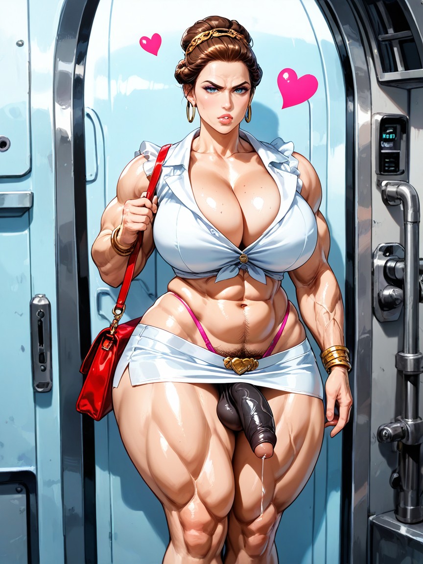 Woman Realistic-style, Exaggerated Ultra Waist, Amazon Body AI Gay Porn