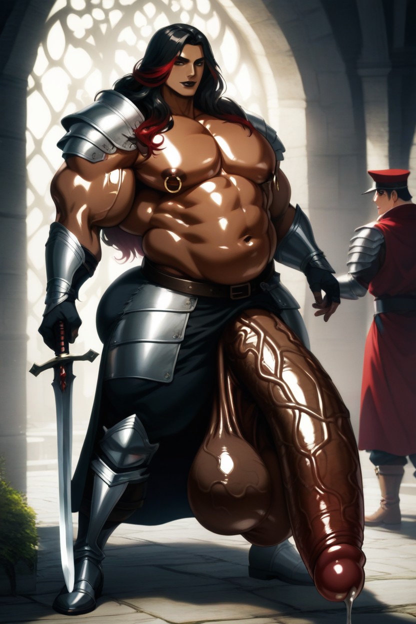 Hyper Thick Body, Thick Thighs, Hyper Length Penis AI Gay Porn