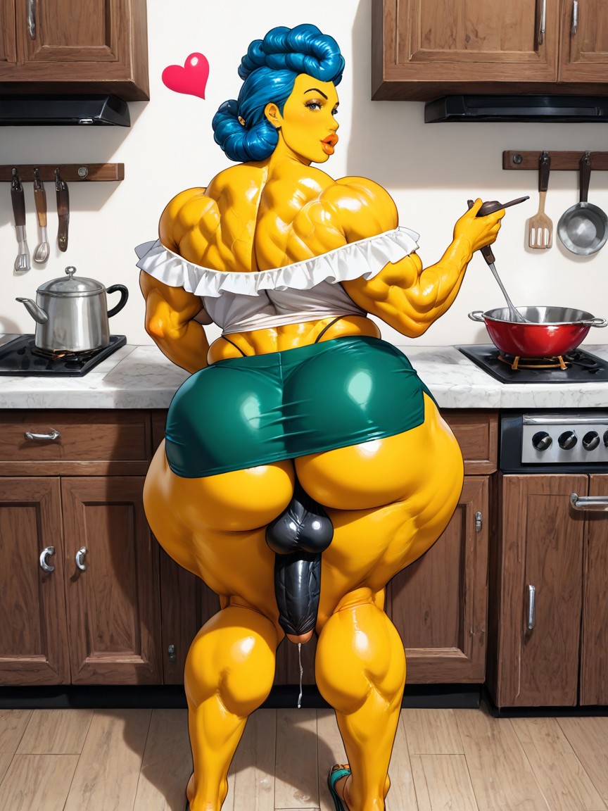 Heart-shaped Hair-clip, Muscular, Thick AI Gay Porn
