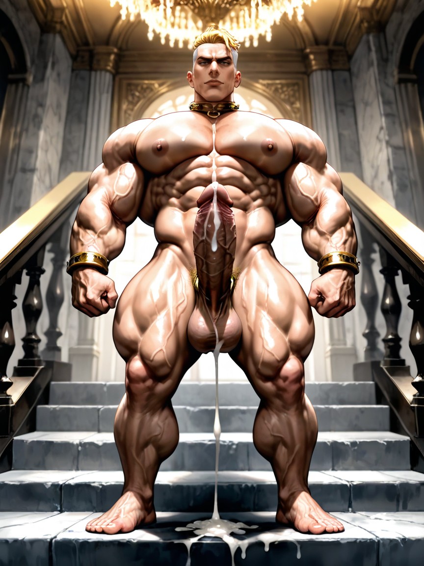 Full Body, Undercut, Hand Holding Penis AI Gay Porn