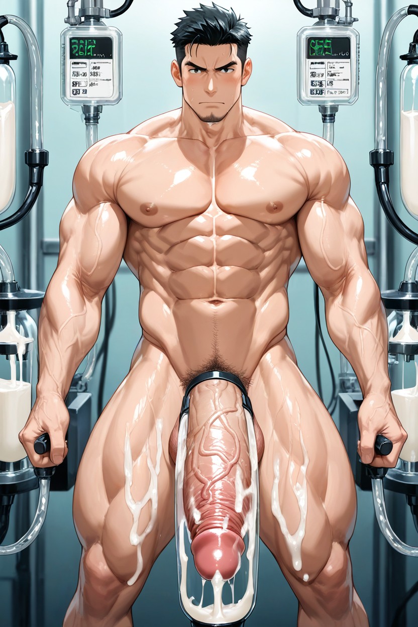 Milking Machine, Fix Resolution, Handsome AI Gay Porn