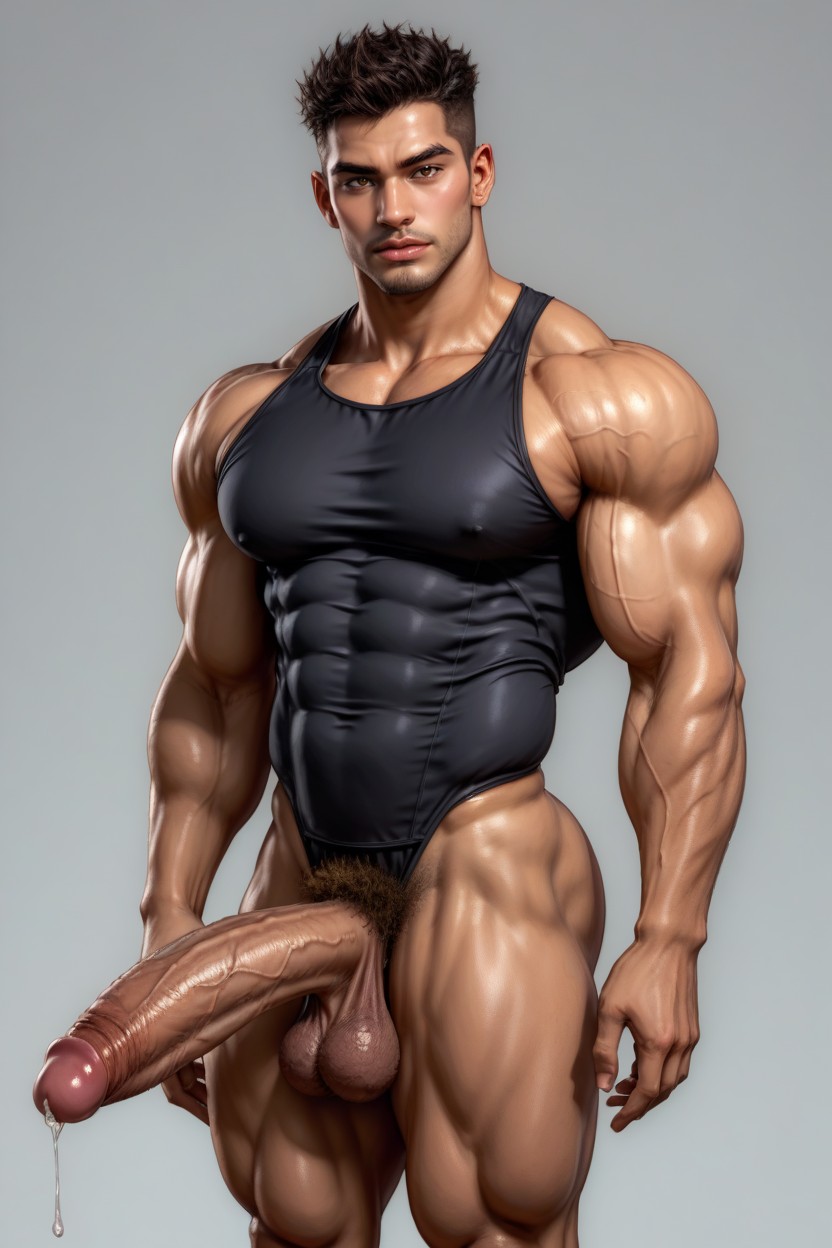 Black Hair, Hdr, Brown Eyes AI Gay Porn