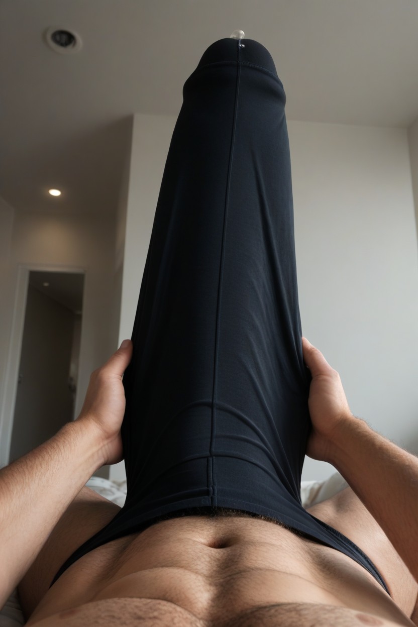 Erect Dick Bulge So Long It Reaches To His Chest, Cock Fully Covered, First Person Pov Porno gay IA