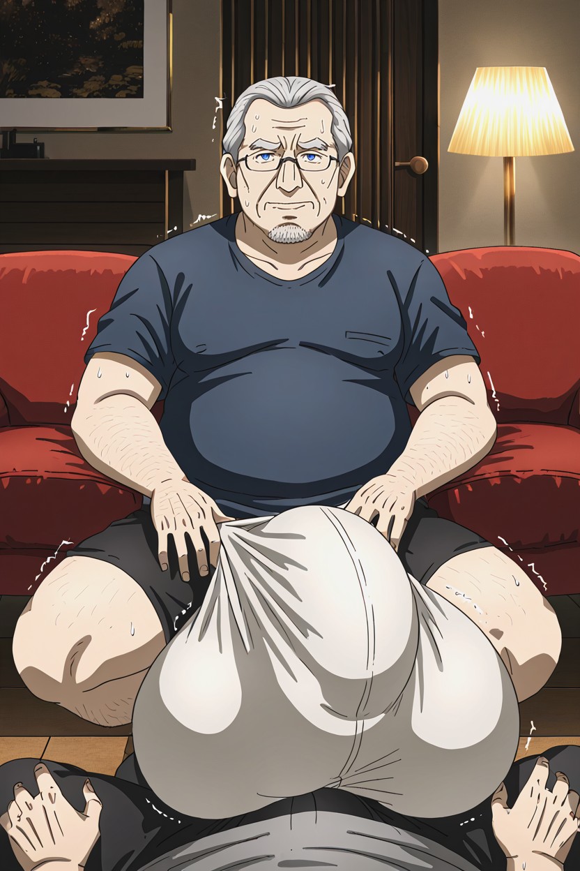 Massive Bulge With Straining Fabric All Across, Thick Dick, Bulge Pressed Against Face AI Gay Porn