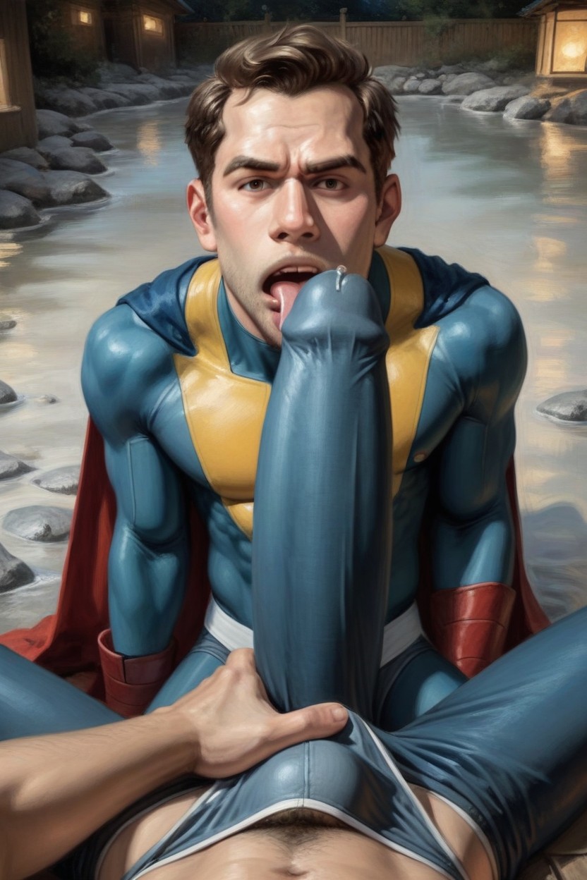 Embarassed, Big Cock Bulge, Exhibitionism AI Gay Porn
