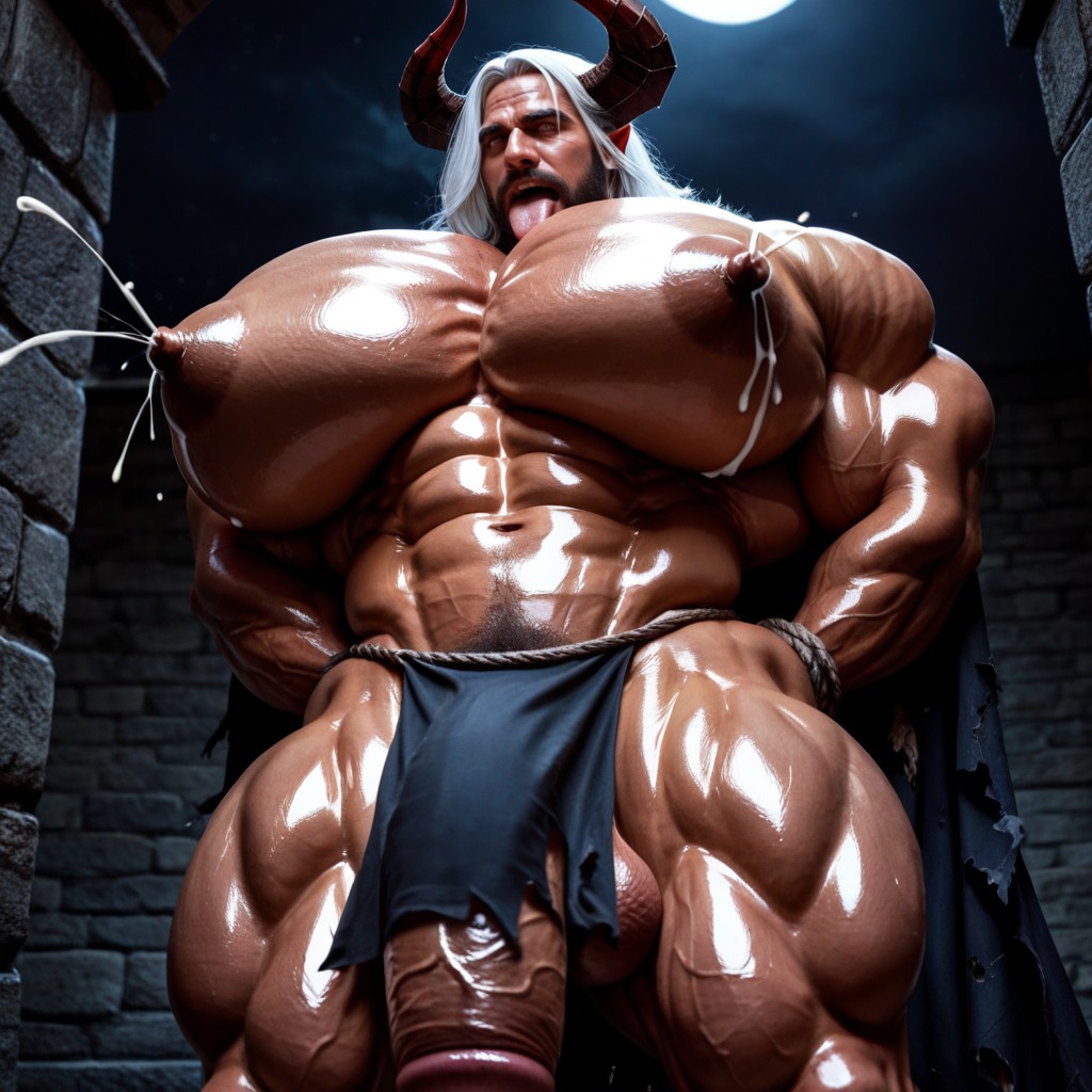 Extremely Large Ass, 18+, Arms Behind Back AI Gay Porn