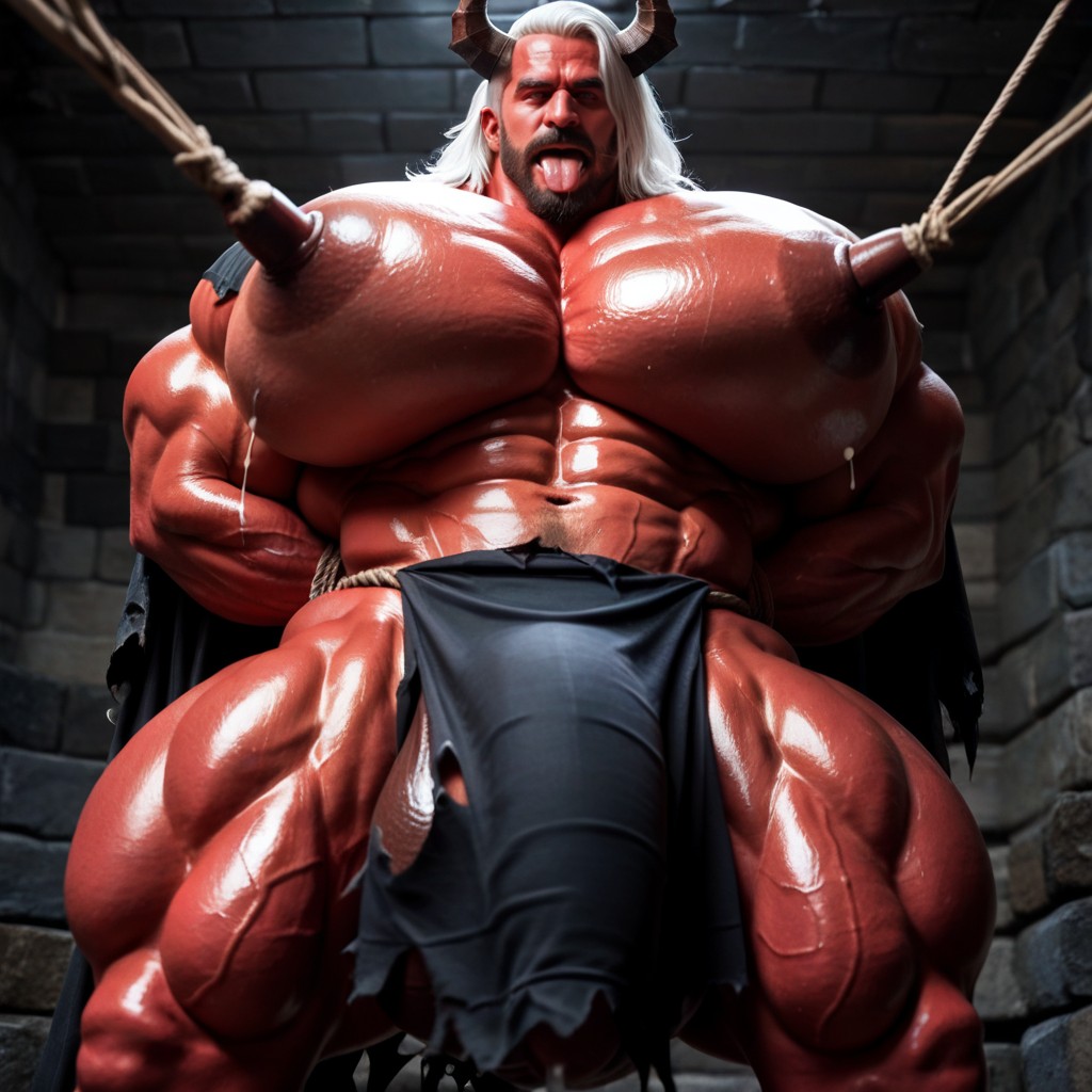 Bottom Up, Arms Behind Back, Wide Angle AI Gay Porn