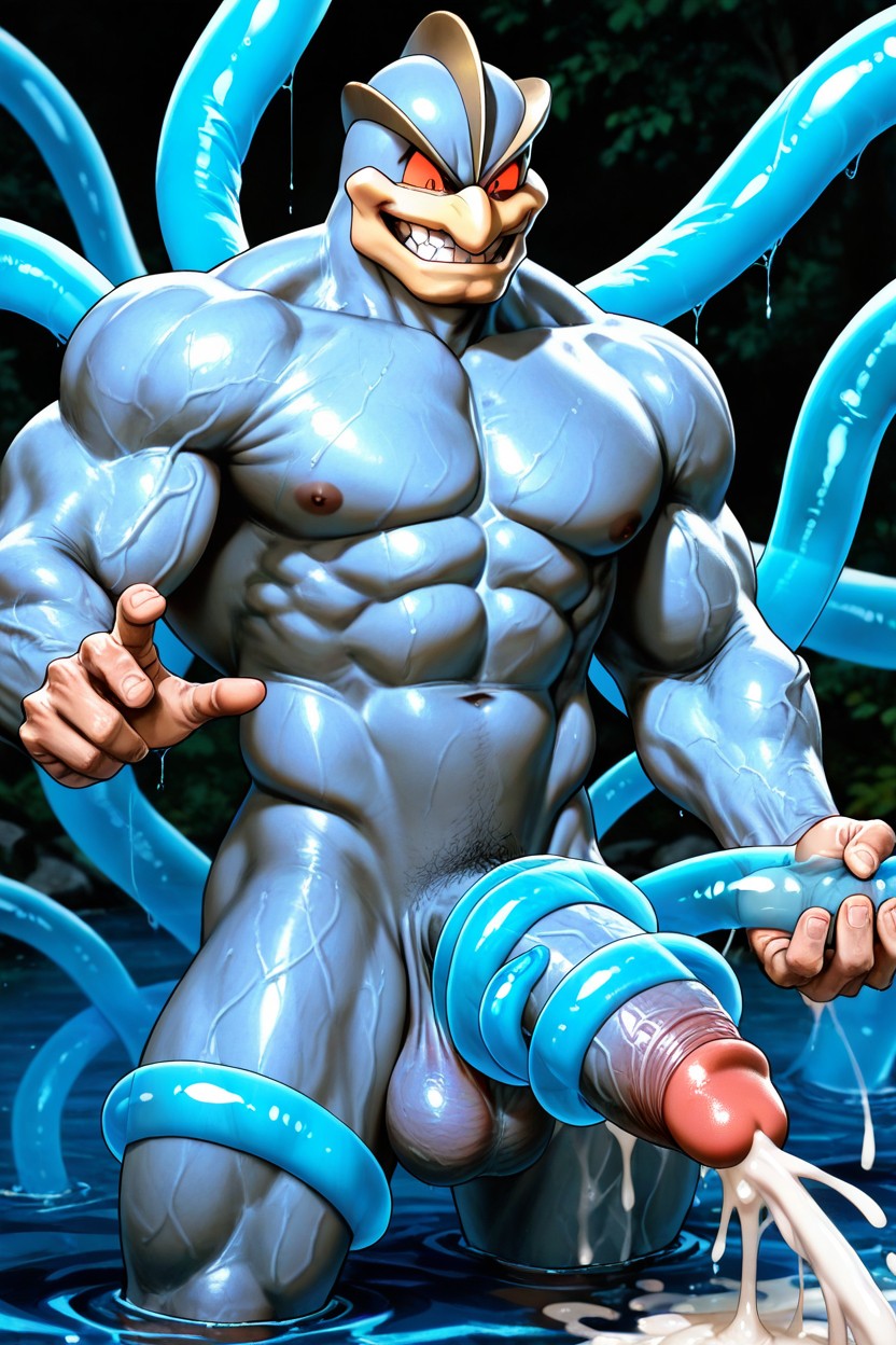Machamp, Arms, Perfect Body Muscle AI Gay Porn