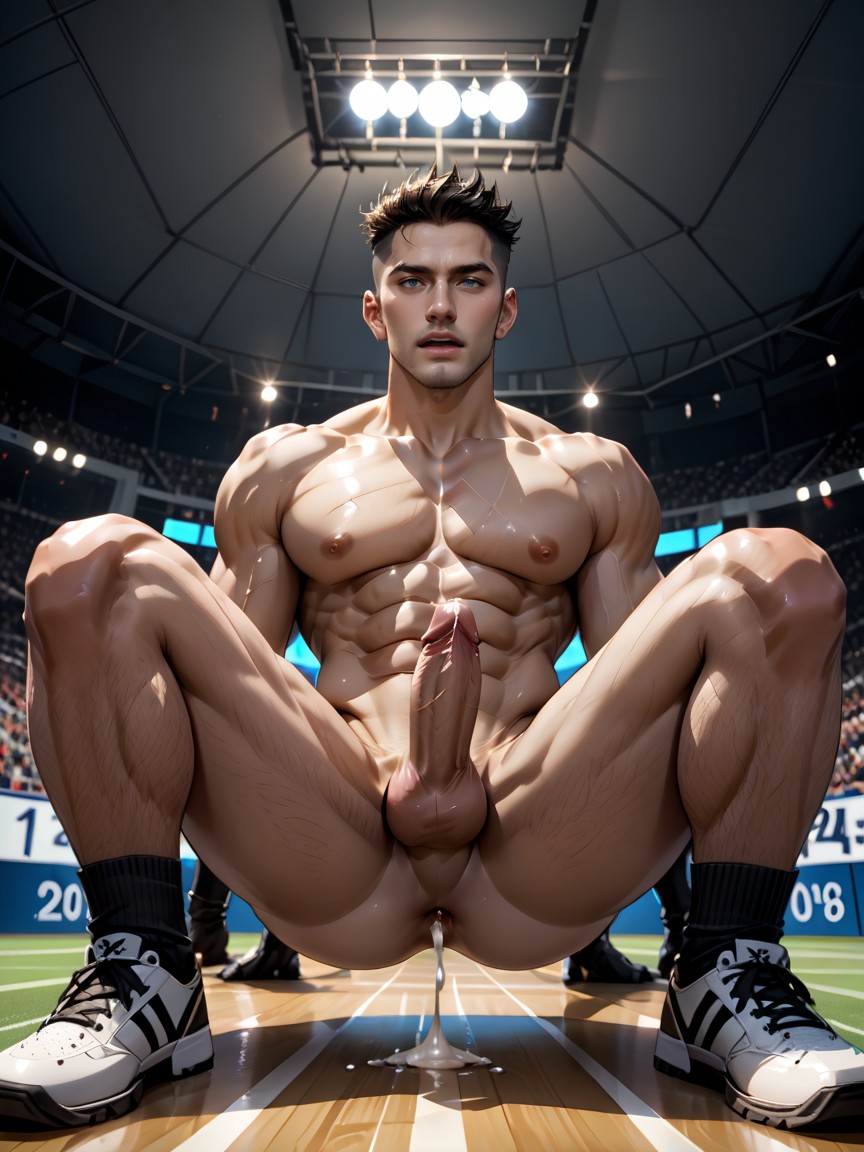 Toned Biceps, Gym, Buzzcut AI Gay Porn