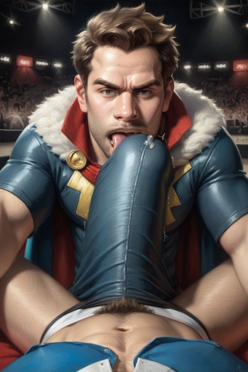 Hyper Bulge, Big Cock Bulge, Massive Bulge With Straining Fabric All Across AI Gay Porn