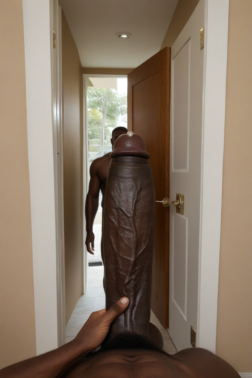 Door Opening, Dick Longer And Thicker Than Body, Hyper Balls AI Gay Porn