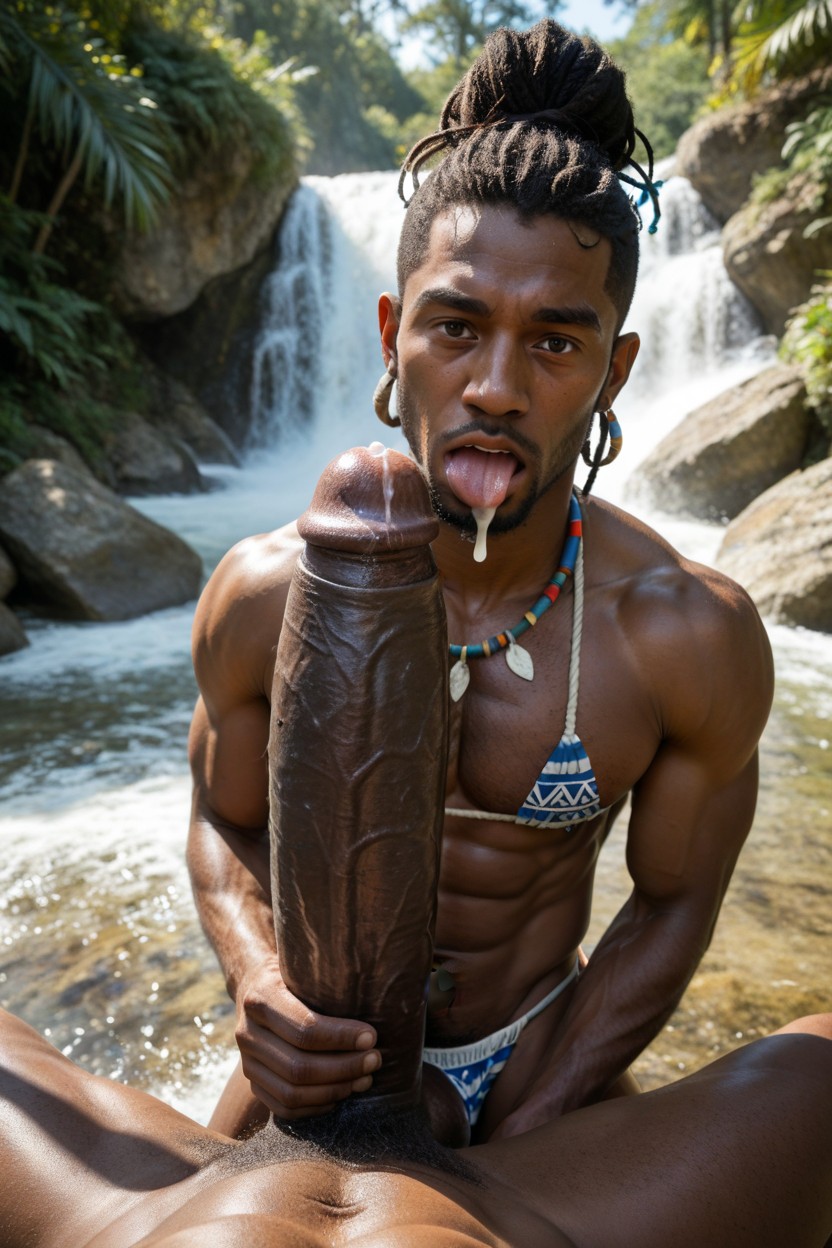 Cum Shooting And Spraying Out Of Cock, Square Jaw, Orgasm AI Gay Porn