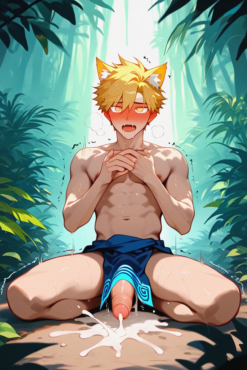 Foreskin, Sweaty, Catboy Meets AI Gay Porn