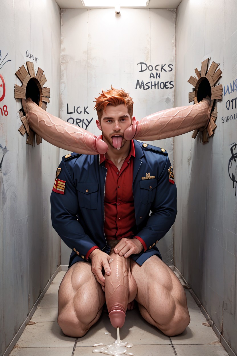 Dark Grimy Prison, Ginger, Distinct Seperate Penises AI Gay Porn