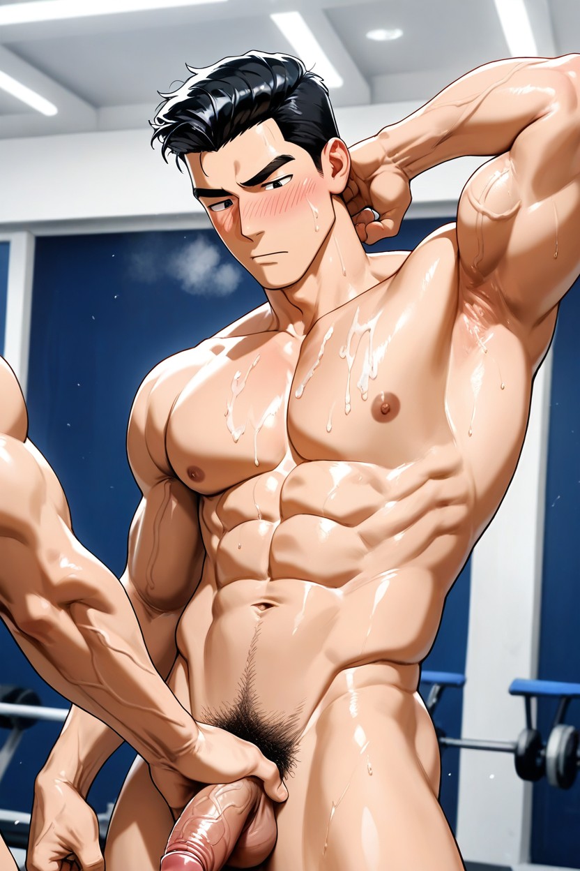 Rounded Ass, Dynamic Angle, Tounge Out AI Gay Porn