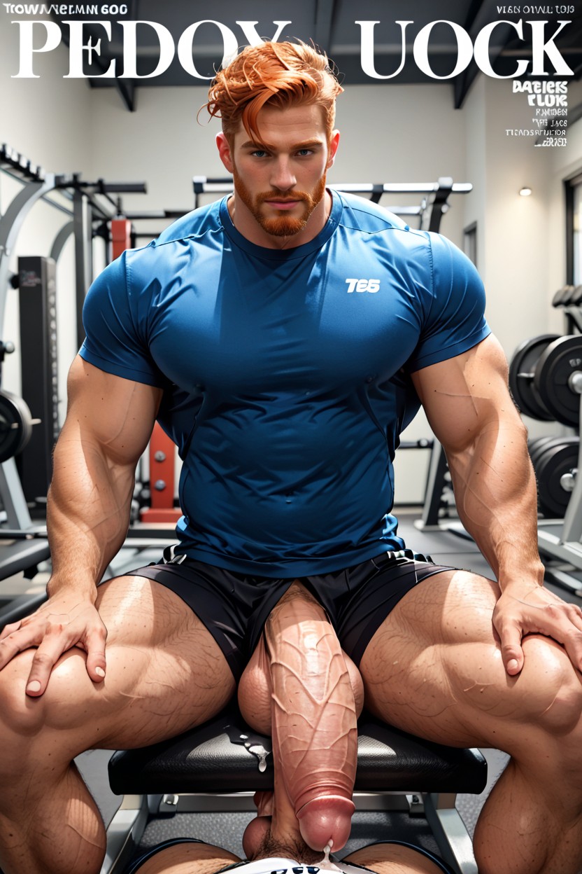 Oversized Impossibly Long And Thick Hyper Uncut Cock, Large Erect Cock Bulge Clearly Visible Through His Pants, Top-down Perspective AI Gay Porn