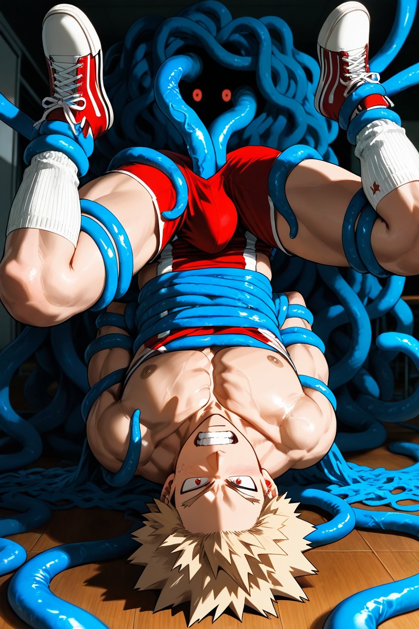 Legs Spread Out, Spacious, Focus On Bakugo’s Socks AI Gay Porn