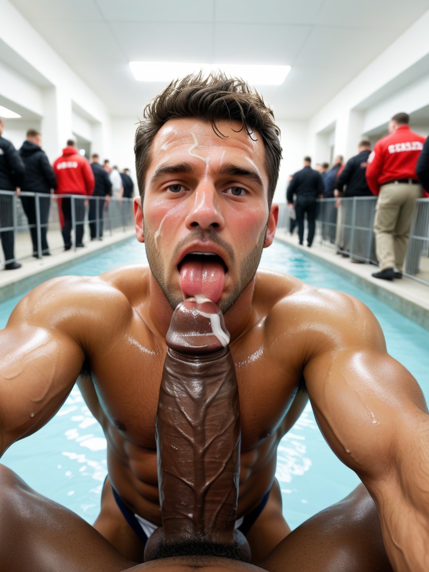 In Public, Wide Angle, African AI Gay Porn