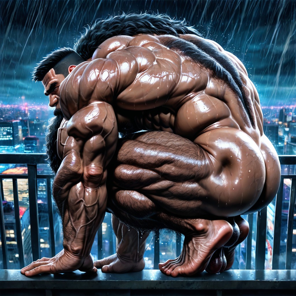Veiny Cock, Manly, Detailed Image AI Gay Porn