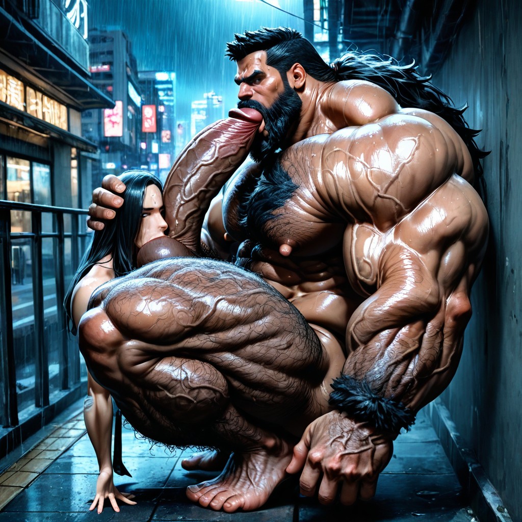 Veiny Cock, Manly, Gigantic AI Gay Porn