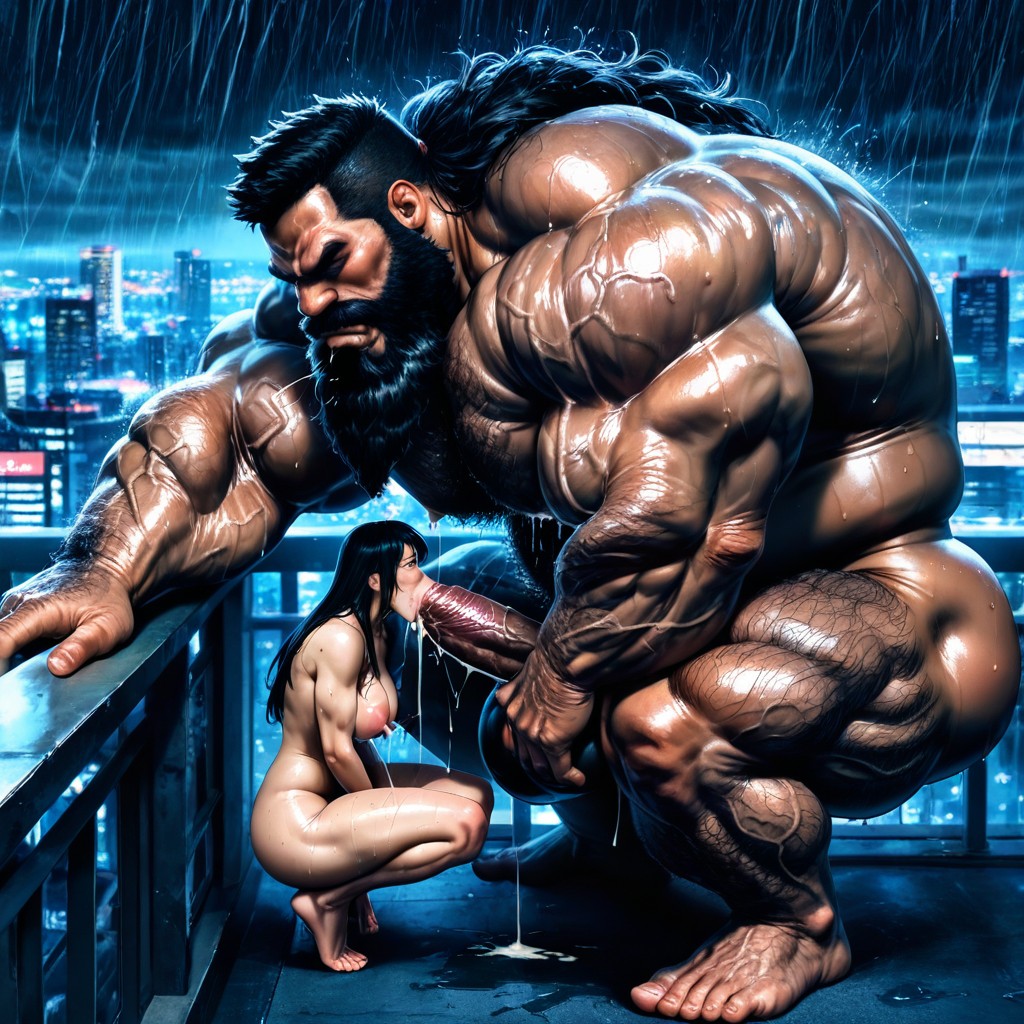 Showing Back, Face Visible, Hyper Hairy Body AI Gay Porn